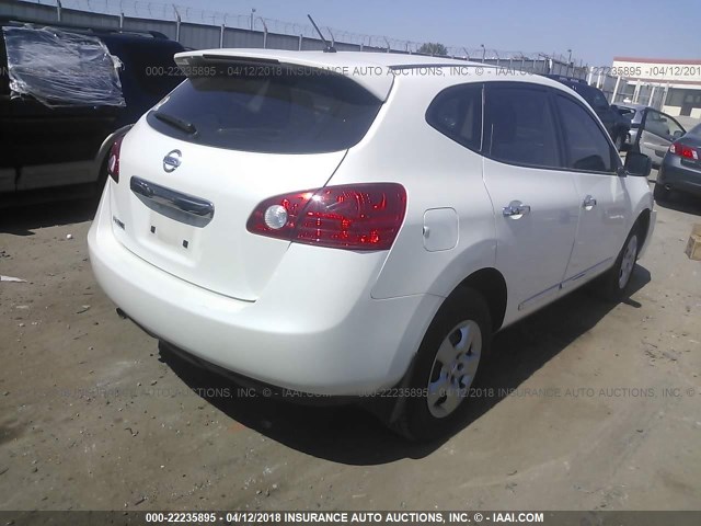 JN8AS5MT9DW026734 - 2013 NISSAN ROGUE S/SV WHITE photo 4