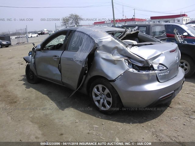 JM1BL1UF3B1494257 - 2011 MAZDA 3 I GRAY photo 3