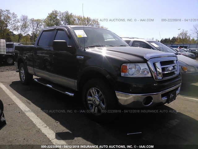 1FTPW14V37FB10458 - 2007 FORD F150 SUPERCREW GRAY photo 1