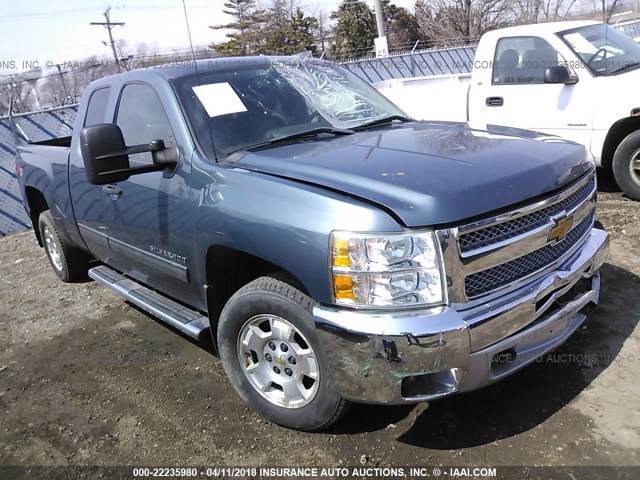 1GCRKSE2XCZ156697 - 2012 CHEVROLET SILVERADO K1500 LT BLUE photo 1