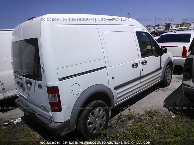 NM0LS7CN9DT148222 - 2013 FORD TRANSIT CONNECT XL WHITE photo 4