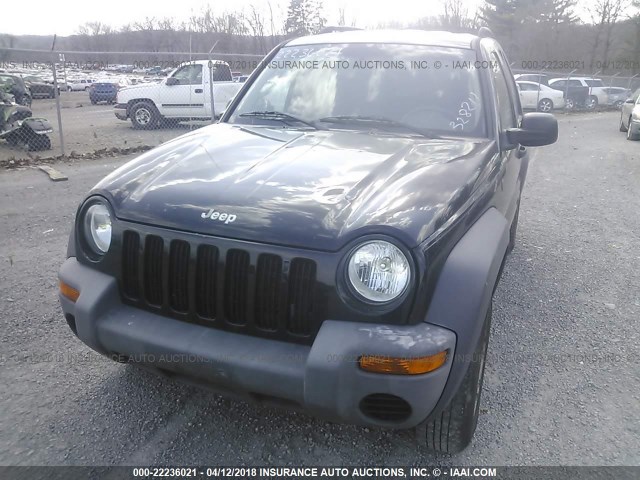 1J4GL48K74W328211 - 2004 JEEP LIBERTY SPORT BLACK photo 6