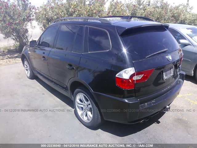 WBXPA93455WD01839 - 2005 BMW X3 3.0I BLACK photo 3