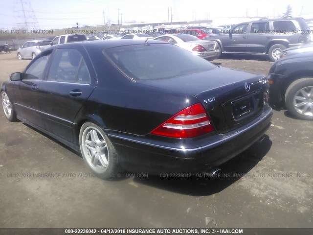 WDBNG73J31A209838 - 2001 MERCEDES-BENZ S 55 AMG BLACK photo 3