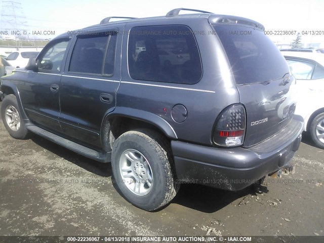 1D4HS58N73F511204 - 2003 DODGE DURANGO SLT PLUS GRAY photo 3