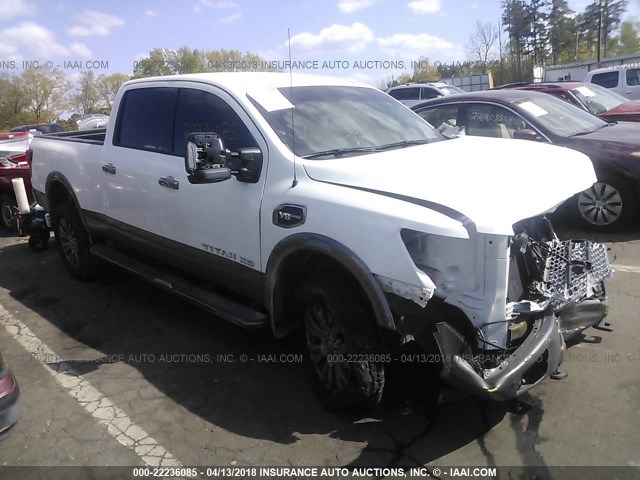 1N6AA1F46HN527392 - 2017 NISSAN TITAN XD SL/PRO-4X/PLAT RES/SV WHITE photo 1