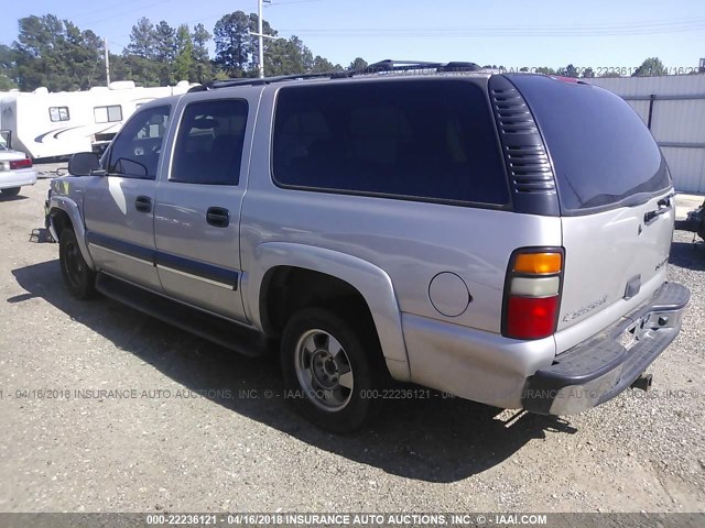 3GNFK16T24G126168 - 2004 CHEVROLET SUBURBAN K1500 SILVER photo 3