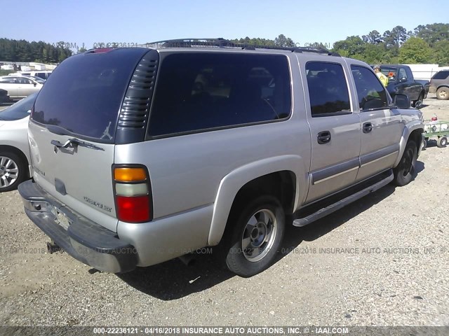 3GNFK16T24G126168 - 2004 CHEVROLET SUBURBAN K1500 SILVER photo 4