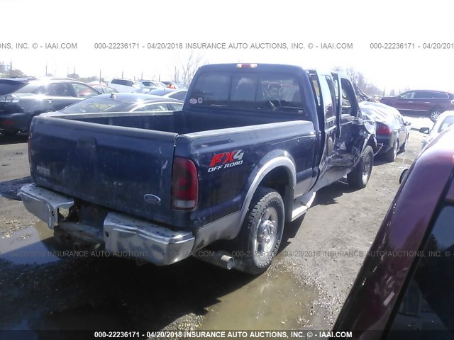 1FTSW21PX6EB71610 - 2006 FORD F250 SUPER DUTY BLUE photo 4