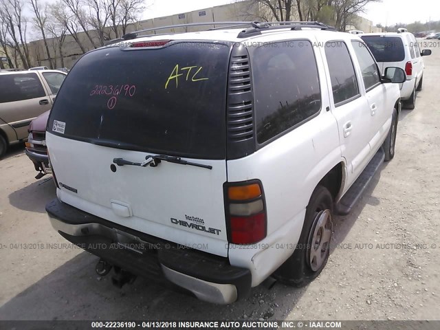 1GNEK13Z74J152963 - 2004 CHEVROLET TAHOE K1500 WHITE photo 4