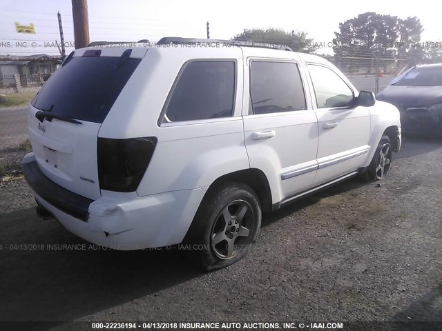 1J8HS58N95C704254 - 2005 JEEP GRAND CHEROKEE LIMITED WHITE photo 4