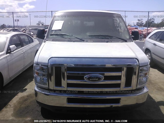 1FBNE3BLXEDA22107 - 2014 FORD ECONOLINE E350 SUPER DUTY WAGON WHITE photo 6