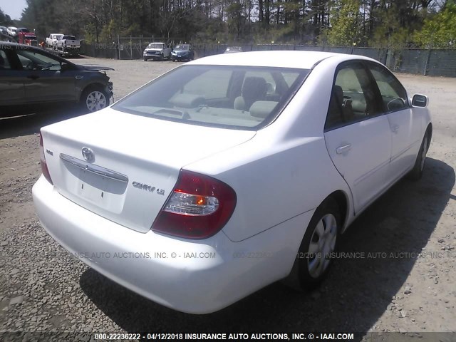 4T1BE32K52U028653 - 2002 TOYOTA CAMRY LE/XLE/SE თეთრი ფოტო 4