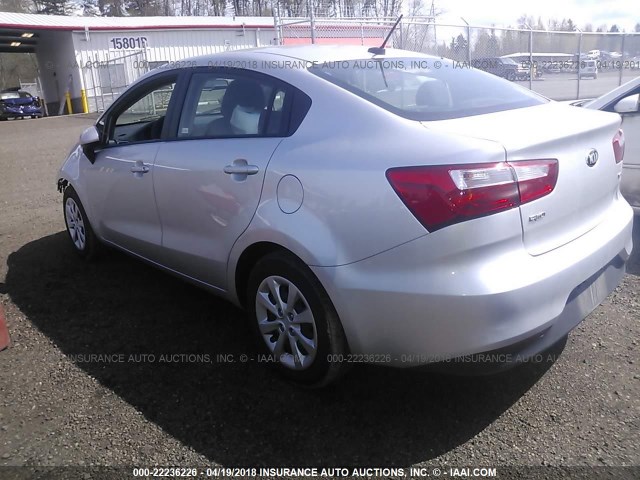 KNADM4A37H6015719 - 2017 KIA RIO LX Արծաթագույն լուսանկար 3