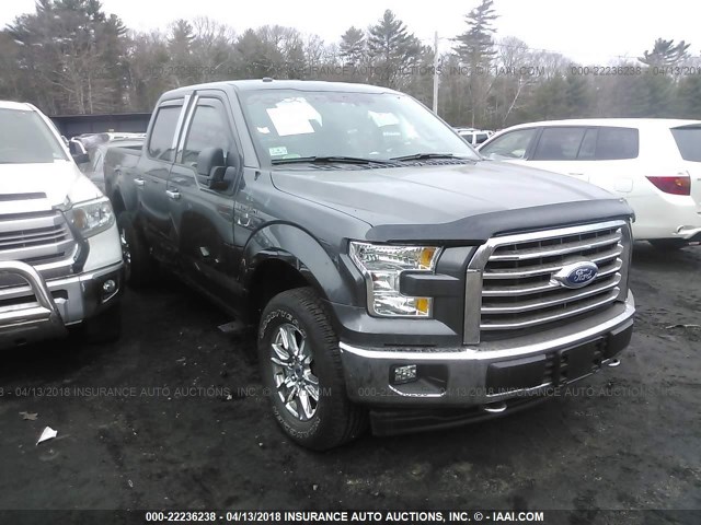 1FTEW1EFXHFA17291 - 2017 FORD F150 SUPERCREW GRAY photo 1