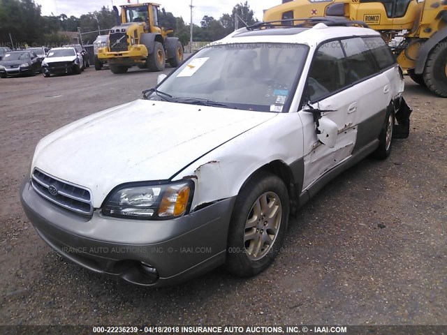 4S3BH686917655215 - 2001 SUBARU LEGACY OUTBACK LIMITED WHITE photo 2