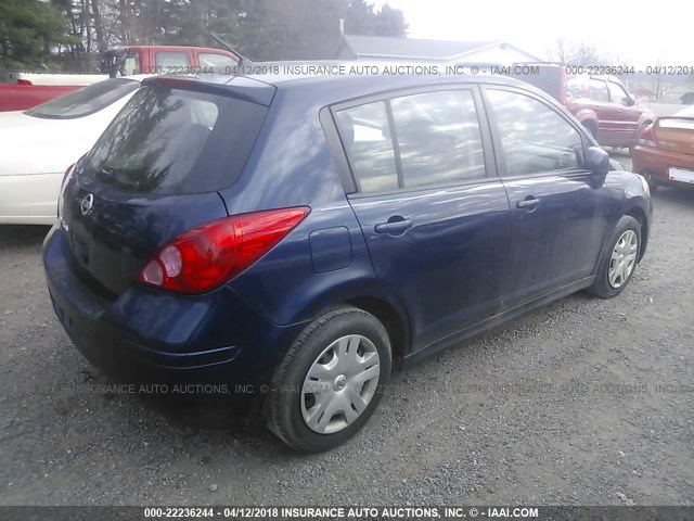 3N1BC13E87L395414 - 2007 NISSAN VERSA S/SL BLUE photo 4