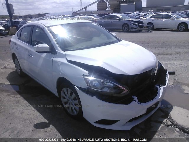 3N1AB7AP3JY246408 - 2018 NISSAN SENTRA S/SV/SR/SL WHITE photo 1