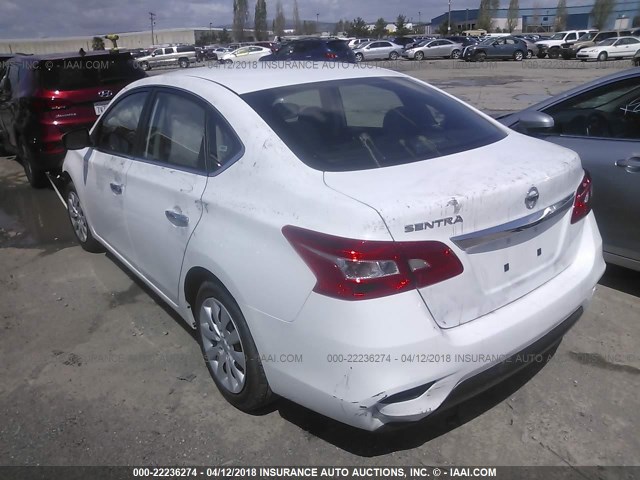 3N1AB7AP3JY246408 - 2018 NISSAN SENTRA S/SV/SR/SL WHITE photo 3