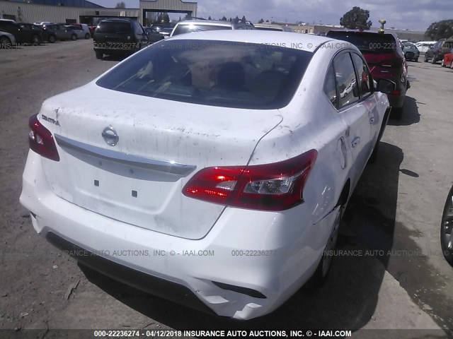 3N1AB7AP3JY246408 - 2018 NISSAN SENTRA S/SV/SR/SL WHITE photo 4