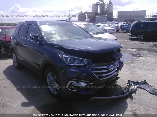 5NMZU3LB2JH058557 - 2018 HYUNDAI SANTA FE SPORT  BLUE photo 1