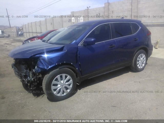 5N1AT2MT1HC780737 - 2017 NISSAN ROGUE S/SL BLUE photo 2