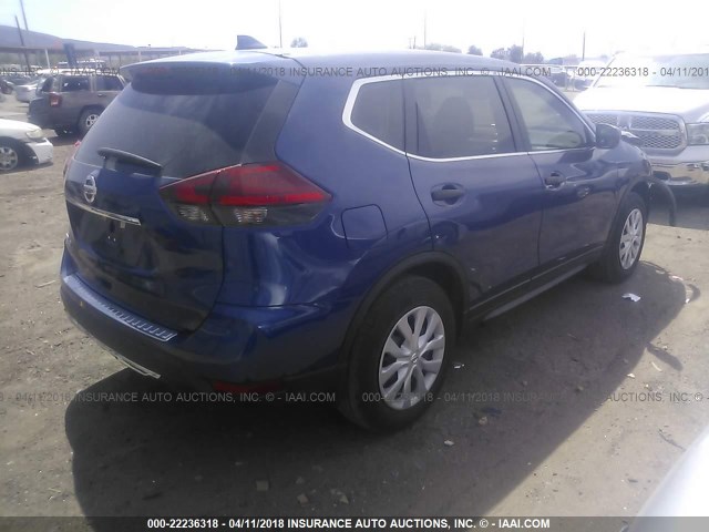 5N1AT2MT1HC780737 - 2017 NISSAN ROGUE S/SL BLUE photo 4