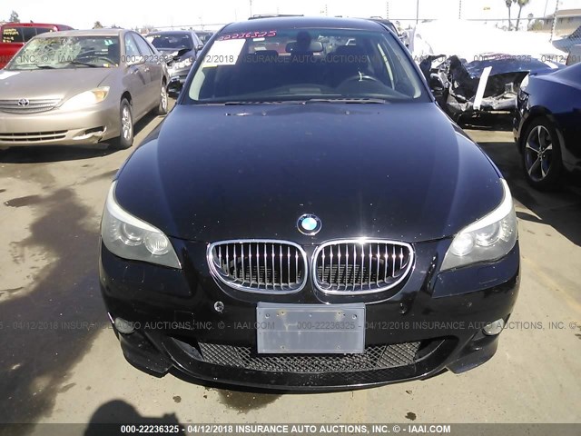 WBANW53508CT48591 - 2008 BMW 550 I BLACK photo 6