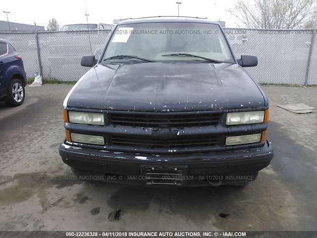 1GNEK13R4TJ424061 - 1996 CHEVROLET TAHOE K1500 BLUE photo 6