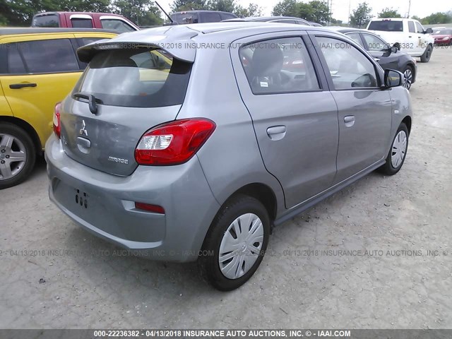 ML32A3HJ3HH018061 - 2017 MITSUBISHI MIRAGE ES GRAY photo 4