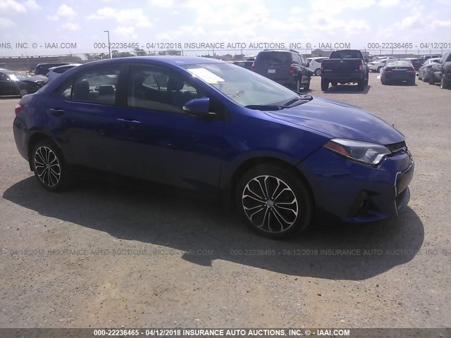 5YFBURHEXGP548489 - 2016 TOYOTA COROLLA L/LE/LE PLS/PRM/S/S PLS BLUE photo 1