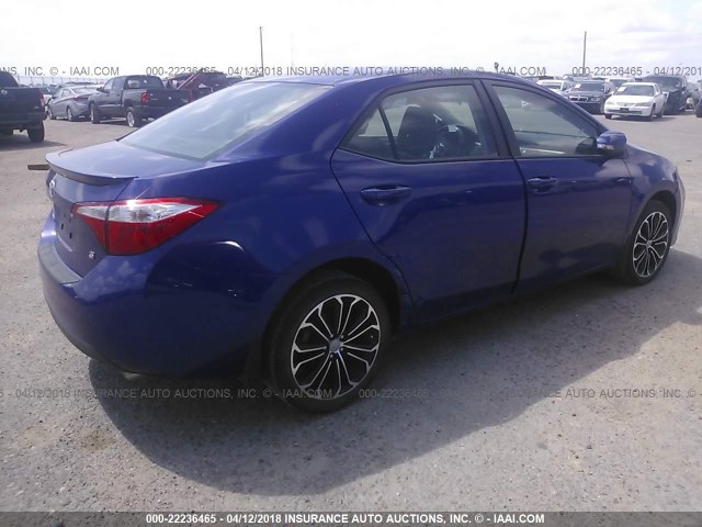 5YFBURHEXGP548489 - 2016 TOYOTA COROLLA L/LE/LE PLS/PRM/S/S PLS BLUE photo 4