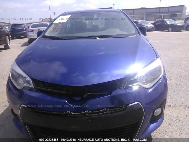 5YFBURHEXGP548489 - 2016 TOYOTA COROLLA L/LE/LE PLS/PRM/S/S PLS BLUE photo 6