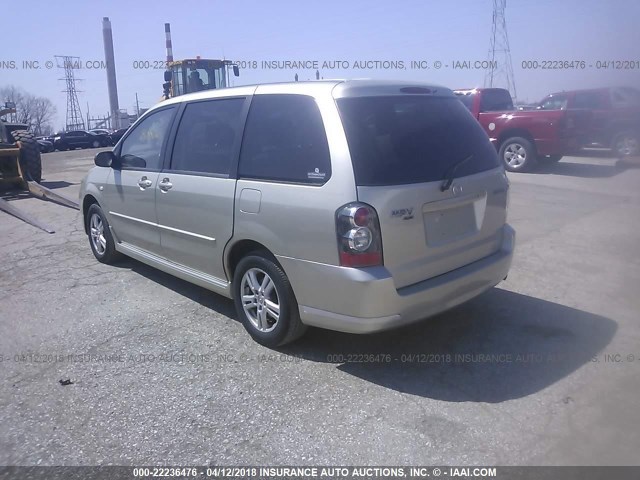 JM3LW28A350554913 - 2005 MAZDA MPV WAGON GOLD photo 3