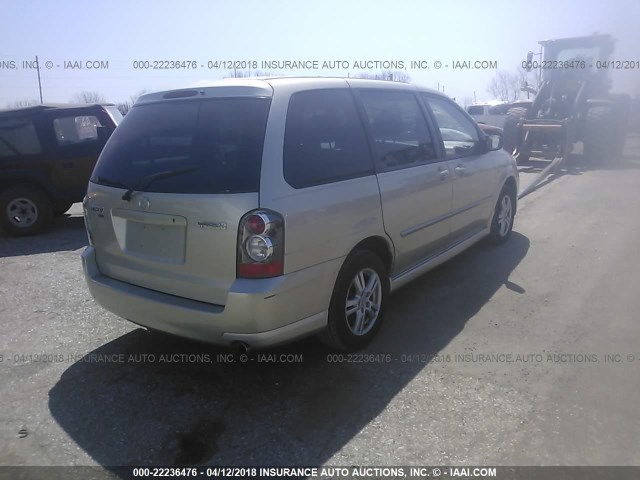 JM3LW28A350554913 - 2005 MAZDA MPV WAGON GOLD photo 4