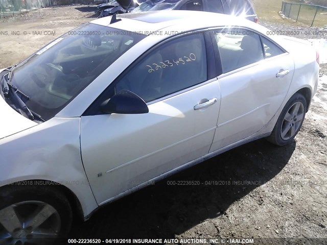 1G2ZG57N694223722 - 2009 PONTIAC G6 WHITE photo 6