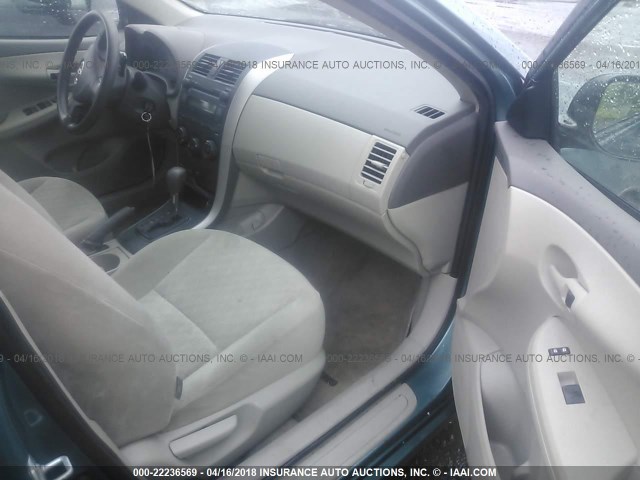 JTDBL40E499077188 - 2009 TOYOTA COROLLA LE/XLE GREEN photo 5