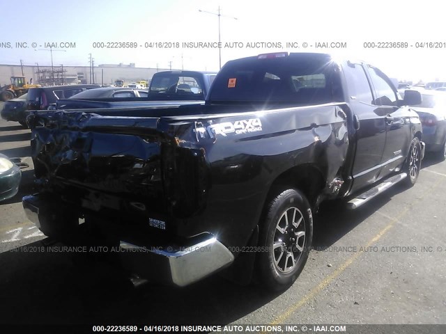 5TFUY5F1XEX333893 - 2014 TOYOTA TUNDRA DOUBLE CAB SR/SR5 BLACK photo 4