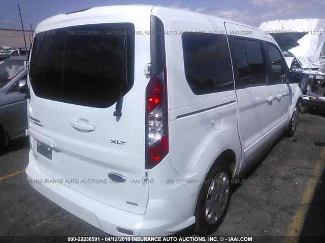 NM0GS9F78F1224179 - 2015 FORD TRANSIT CONNECT XLT WHITE photo 4