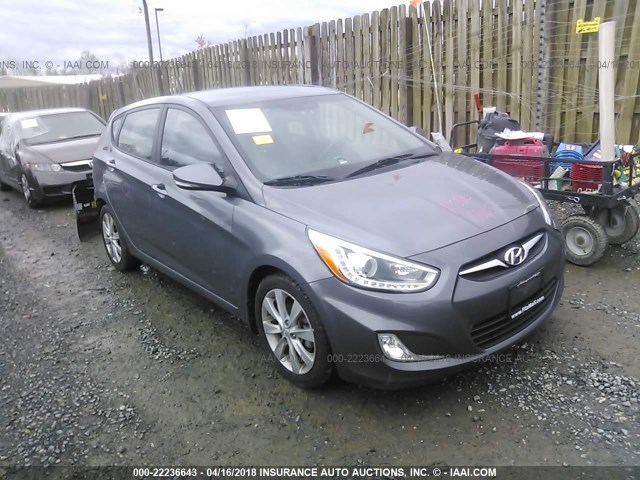 KMHCU5AE5EU143028 - 2014 HYUNDAI ACCENT GLS/SE GRAY photo 1