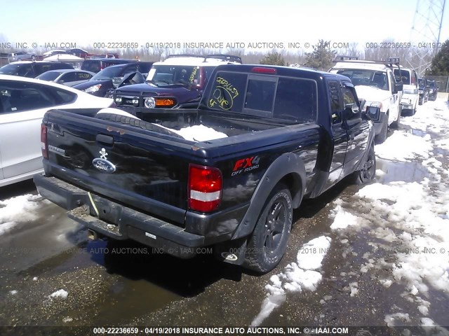 1FTZR15E16PA38019 - 2006 FORD RANGER SUPER CAB BLACK photo 4