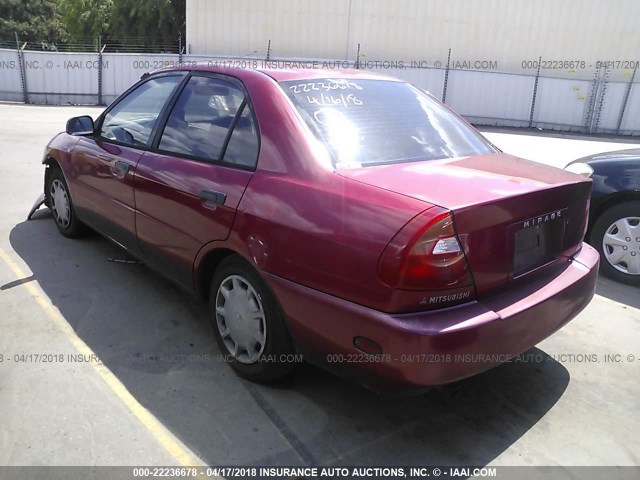 JA3AY26C51U039606 - 2001 MITSUBISHI MIRAGE ES RED photo 3