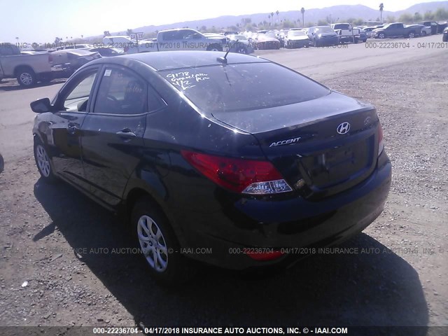 KMHCT4AE6DU559178 - 2013 HYUNDAI ACCENT GLS/GS BLACK photo 3