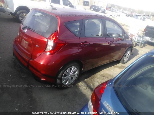 3N1CE2CP0HL364794 - 2017 NISSAN VERSA NOTE S/S PLUS/SV/SL/SR RED photo 4