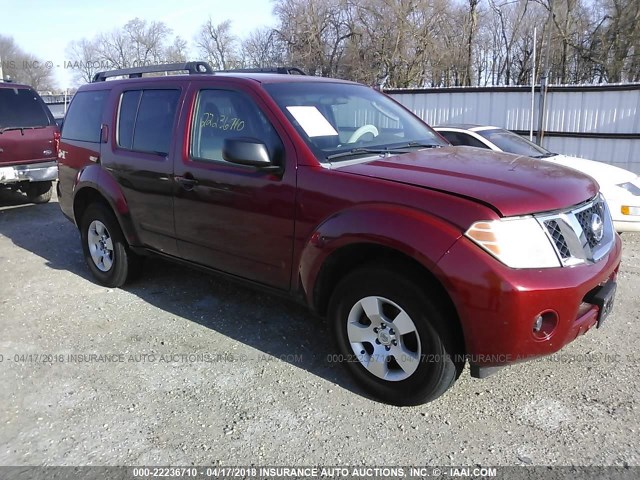 5N1AR18B48C620894 - 2008 NISSAN PATHFINDER S/LE/SE RED photo 1