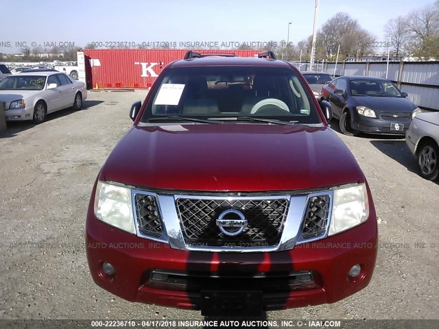 5N1AR18B48C620894 - 2008 NISSAN PATHFINDER S/LE/SE RED photo 6