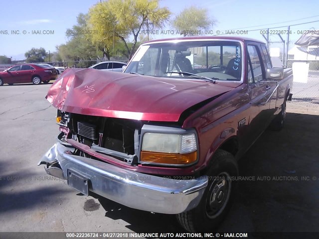 1FTHX25G6VEC86009 - 1997 FORD F250 RED photo 2