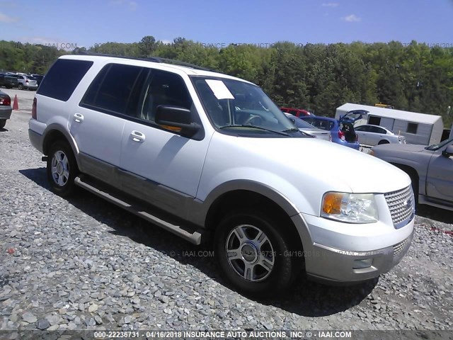 1FMFU17L93LB85376 - 2003 FORD EXPEDITION EDDIE BAUER WHITE photo 1