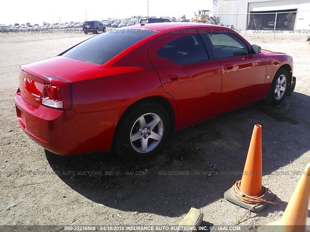 2B3KA33V89H540642 - 2009 DODGE CHARGER SXT RED photo 4