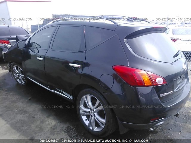 JN8AZ18W89W112195 - 2009 NISSAN MURANO S/SL/LE BLACK photo 3